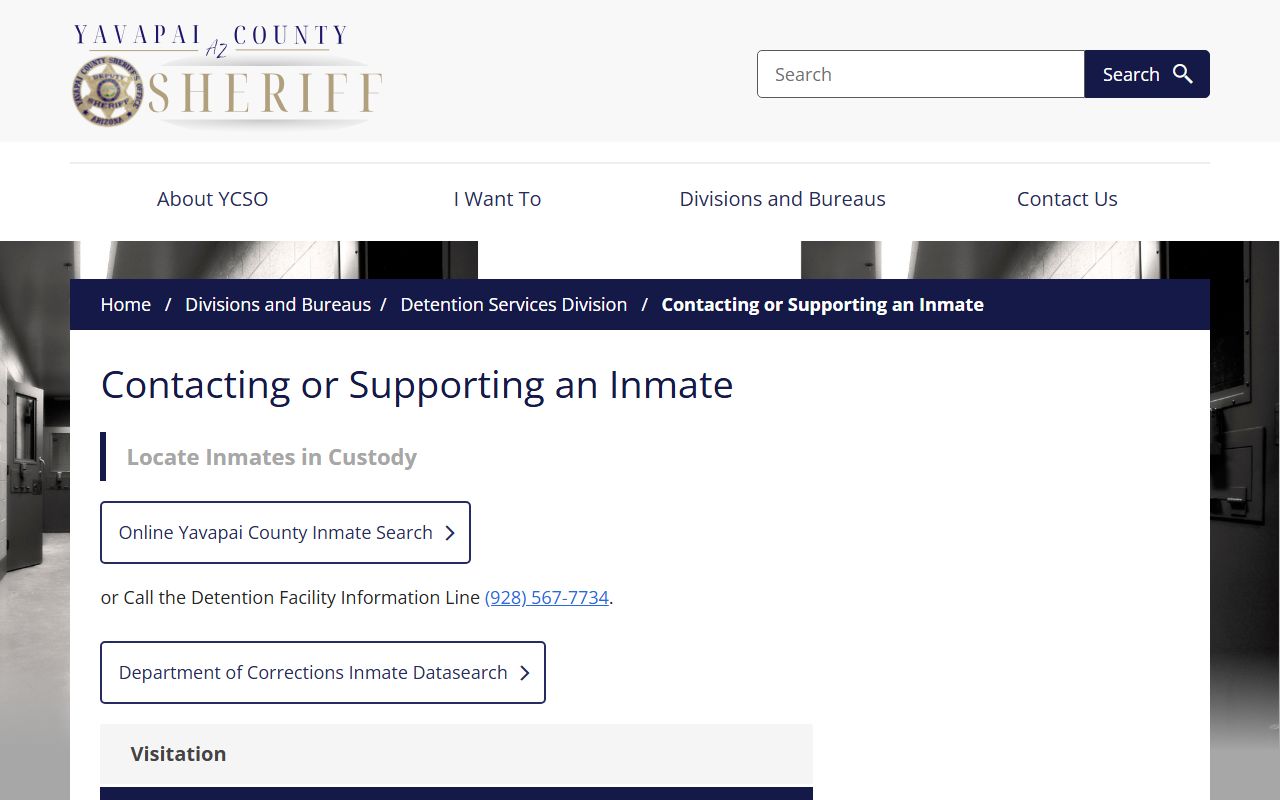 Yavapai County detention services information portal